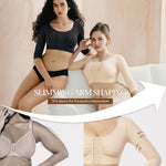 BRABIC Upper Arm Shaper for Women Fajas Post Surgery Compression Sleeves Front Closure Bra Arm Lipo Shapewear Tops(Beige, Large)