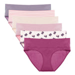Intimate Portal Maternity Underwear Cotton Pregnancy Postpartum Panties Foldable Under the Bump Briefs 6 Pack Floreus L