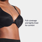 SPANXsmooth Bra-Llelujah Lightly Lined Full Coverage - T-Shirt Bra - Front Closure - Smart Stretch Straps - Very Black - 36C