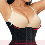 Nebility Waist Trainer for Women Corset Waist Cincher Shapewear Tummy Control Workout Body Shaper Compression Girdle Black