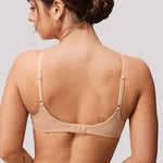 Halobliss T-Shirt Bras for Women Small Breasted Demi Underwire Lightly Lined Bras 32AA-38A Natural 34A