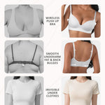 FeelinGirl Wireless Bras for Women No Underwire Seamless Full Coverage Comfortable Everyday Bra Medium Support White 36D