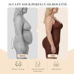 YIANNA V-Shaped Postpartum Fajas Colombianas Moldeadoras Enhanced Tummy Control Shapewear for Women Butt Lifter Faja Body Shaper,YA7567-Brown-L
