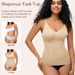 BRABIC Compression Tank Top for Women - Compression Tanks Shapewear Tummy Control Body Shaper V Neck Camisole Tops(Beige, Medium)