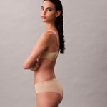 Calvin Klein Women's Invisibles Seamless Hipster Panties, 3 Pack, Light Caramel/Light Caramel/Light Caramel, Medium