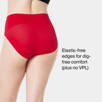SPANX SPANXsmooth Undie-tectable Brief - Comfortable Core Control - Invisible Shapewear Underwear - No Visible Panty Lines - Spanx Red - Medium