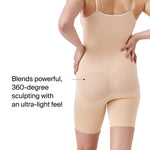 SPANX SPANXsculpt Power Series Open-Bust Mid-Thigh Bodysuit - Level 4 Compression - Lightweight Body Shapewear for Women - Soft Nude - Medium
