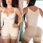 YIANNA Fajas Colombianas Shapewear for Women Tummy Control Postpartum Body Shaper Butt Lifter Post Surgery Compression Garment Bodysuit,YA7212-Beige-2XL