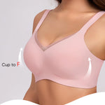 Gailife Crossover Bras for Women No Underwire Wireless Bralettes Seamless Supportive T Shirt Everyday Bras-Pink,XL/X