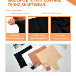 Werena Tummy Control Thong Shapewear for Women High Waisted Body Shaper Panties Shaping Thong Girdle Underwear(03# Mid Rise Lace Black(smoothing),Medium)