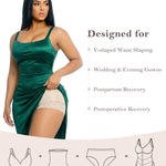 YIANNA V-Shaped Fajas Colombianas Moldeadoras Postpartum Shapewear Tummy Control for Women Waist Shaping Girdles Body Shaper Post Surgery Compression Garment, YA7511-Beige-M