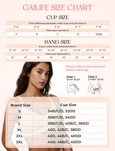 Gailife Womens Seamless Wireless Supportive Lift Bra Push Up Comfort Soft No Underwire Full Coverage T-Shirt Bralette, Milk Coffee, M