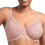 HSIA Minimizer Bras for Women Large Bust Full Coverage Lace Plus Size Bra - Mermaid Scales Dark Pink