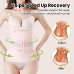 Gepoetry Postpartum Girdle C-Section Recovery Belt Back Support Belly Wrap Belly Band (Pink,Medium)