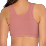 Fruit of The Loom Womens Built Up Tank Style Sports Bra, Heather Grey/Dusk/Blushing Rose, 40 US
