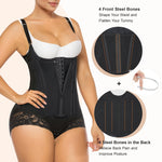 SHAPERX Women's Fajas Colombianas Shapewear Tummy Control Body Shaper Girdles Post Surgery Compression Garment,SZ7396-Black-L