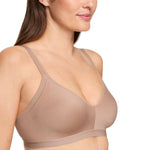 Warners Blissful Benefits Underarm-Smoothing With Seamless Stretch Wireless Lightly Lined Bra, Toasted Almond, X-Large