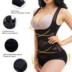 REYEOGO Shapewear Bodysuit for Women Tummy Control Butt Lifter Panty Hi-Waist Trainer Stomach Body Shaper Slimming Girdles(Black, Medium)