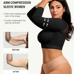 FeelinGirl Arm Compression Sleeve Women Arm Shaper Post Surgery Post Surgery Front Closure Bra Black M