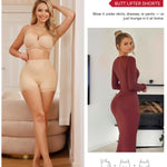 Nebility Butt Lifting Shapewear with Butt Pads - Padded Underwear for Women Booty Lifter Shorts Lace Hip Enhancer Beige