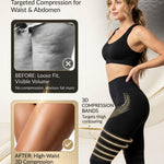 Anti Cellulite 3D Leggings Metabolic Booster Compression Leggings Women High Waist Body Sculpting Butt Lifting Tummy Control with Resistance Bands Gym Workout Yoga Lymphatic Drainage Legging