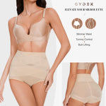 GYDEK Tummy Control Shapewear Panties for Women High Waisted Body Shaper Underwear Girdle Panty Seamless Shapewear Beige, Medium