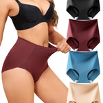 LEVAO Women's Tummy Control Underwear High Waisted Seamless Panties - Postpartum Briefs No Show Shaper S-3XL 4 Pack