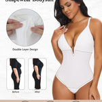 JOYSHAPER Bodysuits for Women Shapewear Tummy Control Deep V Neck Body Suits Backless Tops Thong Body Shaper