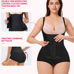 Gotoly Women Waist Trainer Bodysuit Tummy Control Corset Full Body Shaper Cincher Tank Top with Adjustable Straps (X-Large, Black)