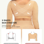 FeelinGirl Upper Body Shaper for Women Arm Shaping Sleeves Arm Lift Compression Garment Post Op Arm Control Beige XL