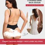 Nebility Shapewear Bodysuits for Women Thong Tummy Control Body Suits Sheer Mesh V-Neck BodySuit with Built-in Bra Black