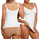 FeelinGirl Womens Tank Top Shapewear Tummy Control Tops Slimming Cami Tank Seamless Compression V Neck Camisole