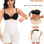 Werena Tummy Control Shapewear Shorts for Women High Waisted Body Shaper Slimming Girdle Shorts Shaping Underwear Panties(1# A White(tummy control),Small)