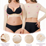 YERKOAD Arm Shapers for Women Flabby Arms Post Surgery Compression Sleeves Arm Faja Front Closure Shapewear Tops (Beige, Medium)