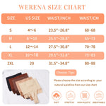 Werena Tummy Control Thong Shapewear for Women High Waisted Body Shaper Panties Shaping Thong Girdle Underwear(04# High Rise Lace Latte(smoothing),Large)