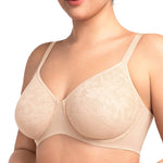 HSIA Minimizer Bra for Women - Full Coverage Seamless Lace Bra Plus Size Underwire Unlined Bra for Heavy Breast Nude