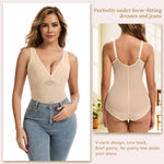 JOYSHAPER Bodysuit Shapewear For Women Tummy Control Full Body Shaper Hi-Waist Trainer Stomach Bodyshaper Sleeveless Shapewear Bodysuits Nude M