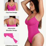 FeelinGirl Shapewear for Women Tummy Control Bodysuits Seamless Shapewear Bodysuit Thong Body Suit Going Out M-L