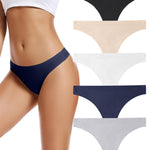 voenxe Seamless Women Underwear Thongs,No Show Ladies Thong,Invisible No Line Breathable Comfortable Panties Undies,Womens No Seam Soft Wide Gusset Tanga,Legging Underpants for Woman 5-Pack
