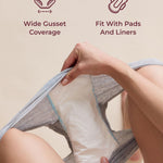 Momcozy 7 Pcs 100% Cotton Postpartum Underwear for Women, Breathable Mid-High Waist Disposable Underwear with Wide Gusset Gray