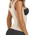 SHAPERX Waist Trainer Corset for Women Tummy Control Sport Girdle Hourglass Waist Cincher Body Shaper with Steel Boned,SZ7293-Beige-L