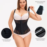 Nebility Waist Trainer for Women Corset Shapewear Tummy Control Body Shaper Top Waist Cincher Girdle with Adjustable Straps(Black,X-Small)