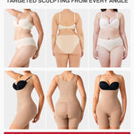 Nebility Shapewear Bodysuits for Women Tummy Control Body Shaper Seamless Butt Lifter Open Bust Mid-Thigh Compression Waist Trainer