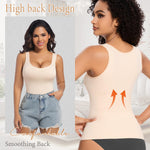 ONEW Shapewear Camisoles Seamless Tummy Control Compression Tank Tops Waist Trainer Body Shaper for Women,Beige,Small