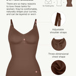 FeelinGirl Womens Tank Top Shapewear Tummy Control Tops Slimming Cami Tank Seamless Compression V Neck Camisole