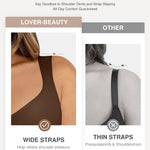 Lover-Beuaty Seamless Shapewear Bodysuits for Women Tummy Control Body Suit V Neck Seamless Body Shaper Black