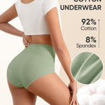 YDQ Womens High Waisted Cotton Underwear 4 Pack Tummy Control Panties Ladies Post Partum Compression Postpartum Multicolor M