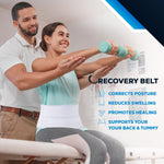NYOrtho Post Surgery Abdominal Binder (Fits 30¨ - 45¨) - 9" Height, 3 Panel Waist Support Belt for Men & Women - Postpartum Belly Band - Tummy Tuck Compression Garment - MADE IN USA