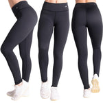 CompressionZ Women's Compression Leggings High Waisted Performance Shaping Gym, Pilates, Travel, Yoga, Workout Pants Black Small