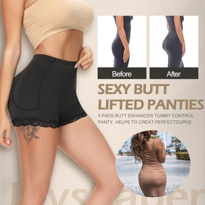 JOYSHAPER Padded Underwear for Women Butt Lifting Shapewear Fake Butt Pads Enhancer Shorts